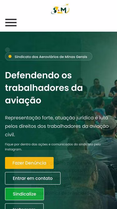 Screenshot of sam.org.br