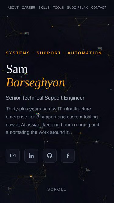 Screenshot of samb.ca