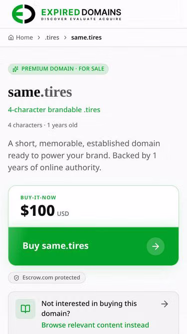 Screenshot of same.tires