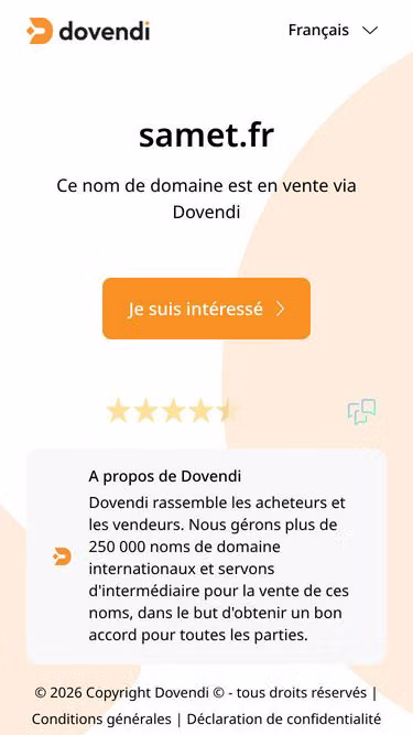 Screenshot of samet.fr