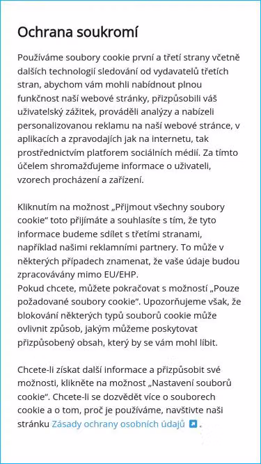 Screenshot of sandberg.cz