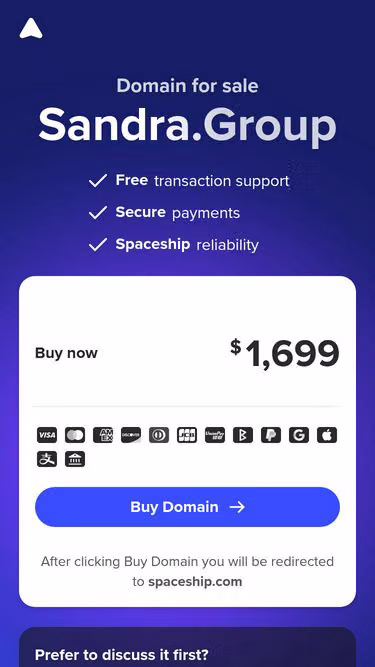Screenshot of sandra.group