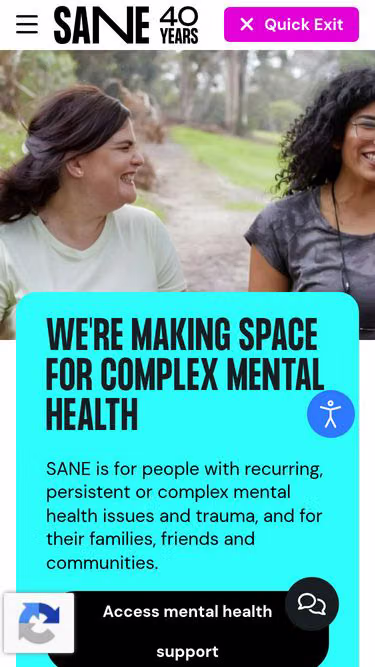 Screenshot of sane.org