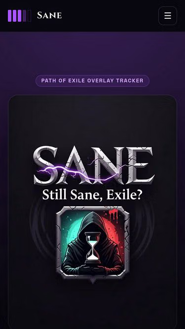 Screenshot of sane.run