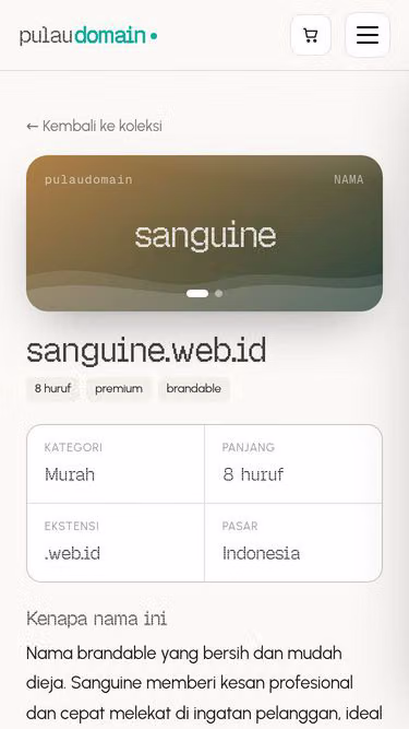 Screenshot of sanguine.web.id