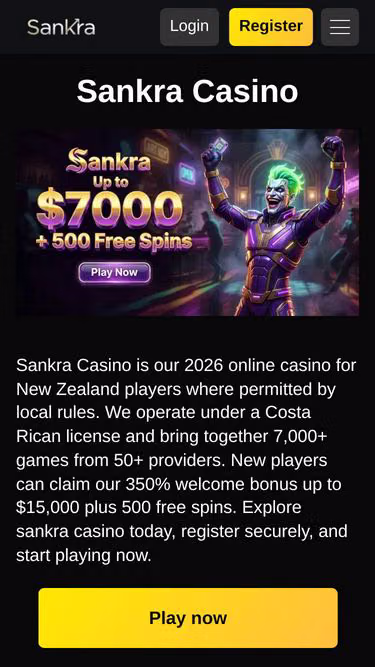 Screenshot of sankra.nz