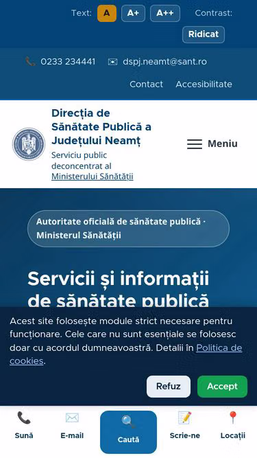 Screenshot of sant.ro