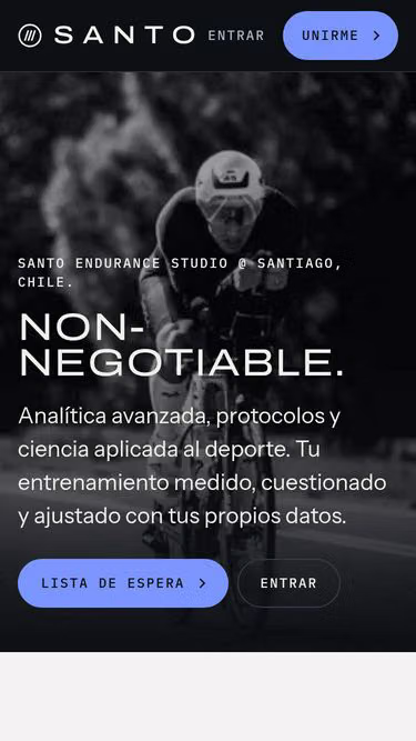 Screenshot of santo.fit