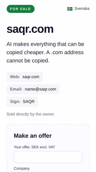 Screenshot of saqr.com