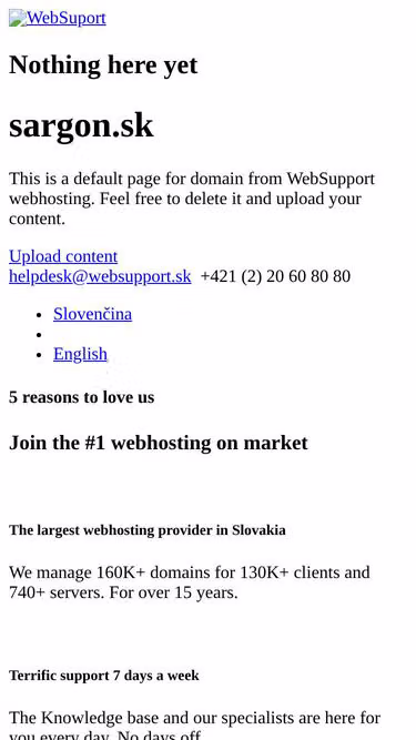 Screenshot of sargon.sk