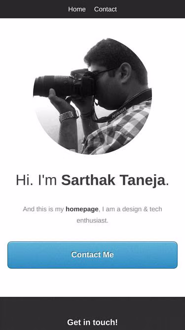 Screenshot of sarthak.net