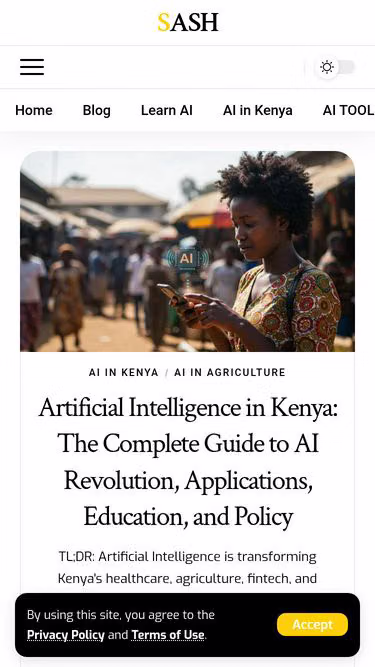 Screenshot of sash.co.ke