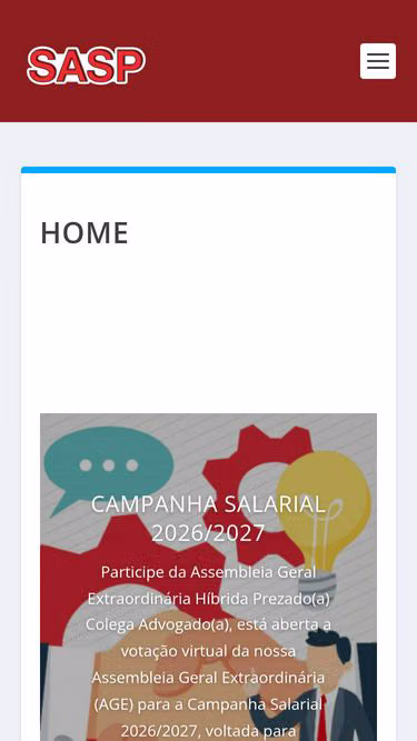 Screenshot of sasp.org.br
