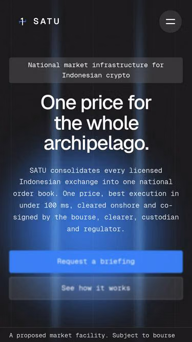 Screenshot of satu.exchange