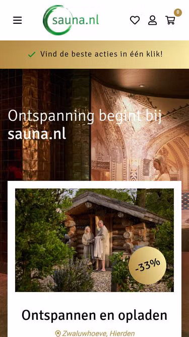 Screenshot of sauna.nl