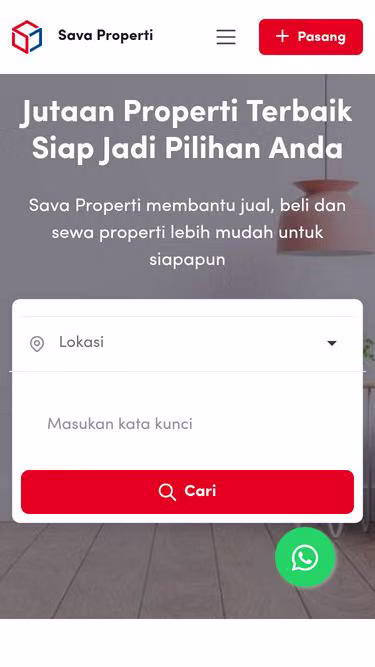 Screenshot of sava.co.id