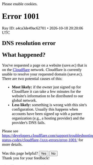 Screenshot of save.ec