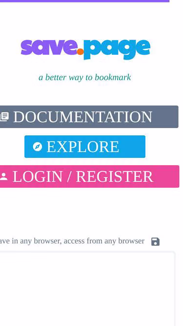 Screenshot of save.page