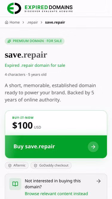 Screenshot of save.repair