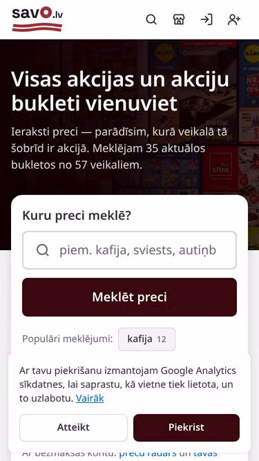 Screenshot of savo.lv