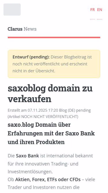 Screenshot of saxo.blog