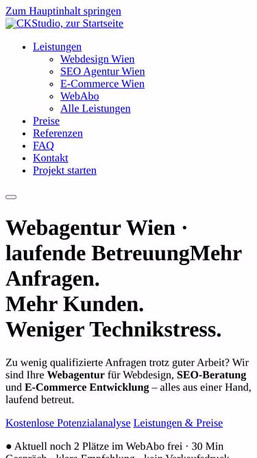 Screenshot of sber.co.at