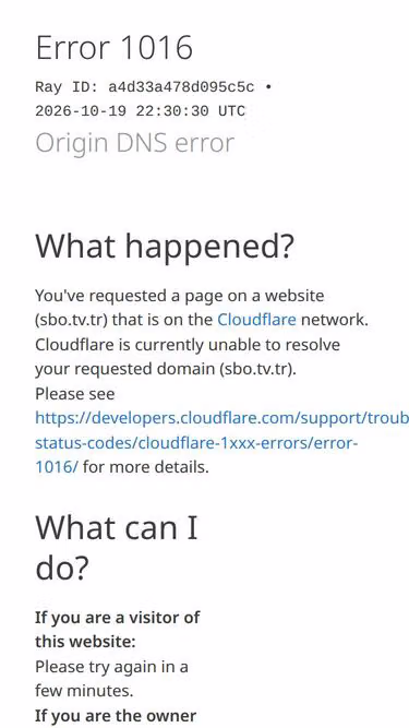 Screenshot of sbo.tv.tr