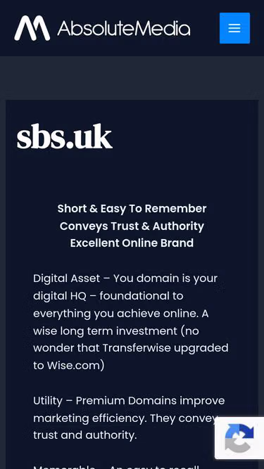 Screenshot of sbs.uk