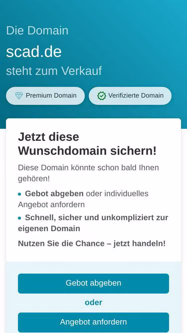 Screenshot of scad.de
