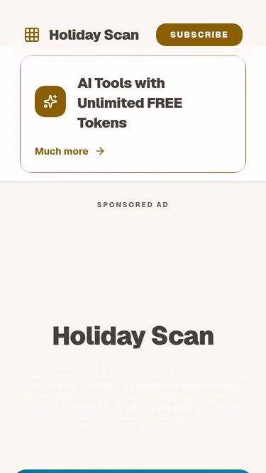 Screenshot of scan.holiday