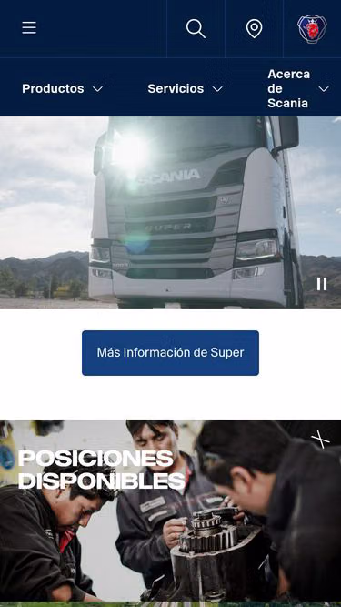 Screenshot of scania.cl
