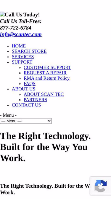 Screenshot of scantech.us
