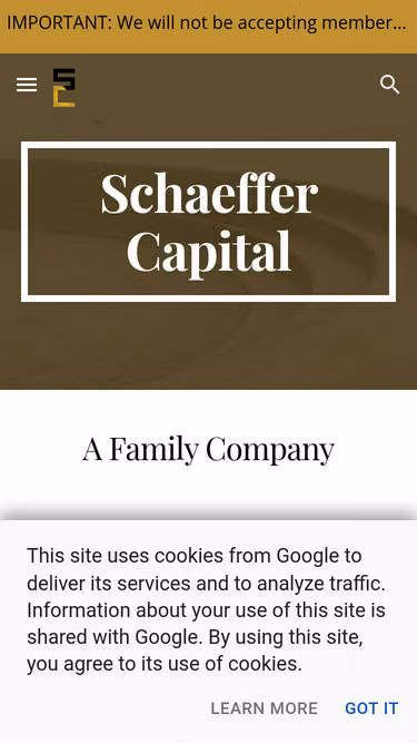 Screenshot of schaeffer.capital