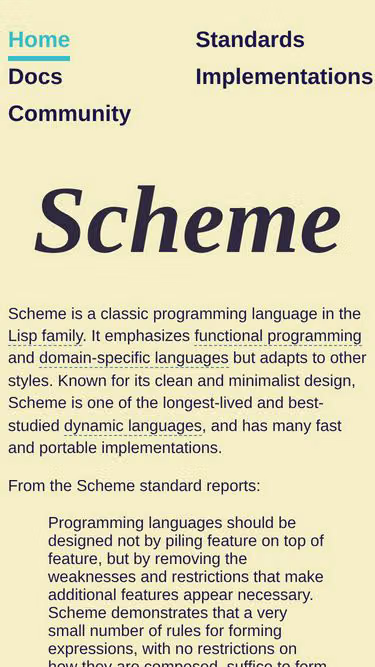 Screenshot of scheme.org