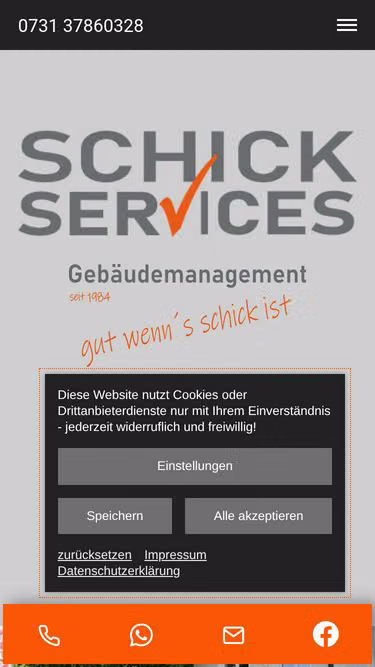 Screenshot of schick.services