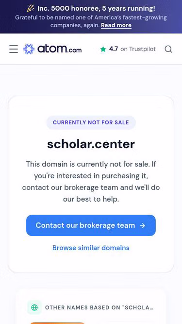 Screenshot of scholar.center