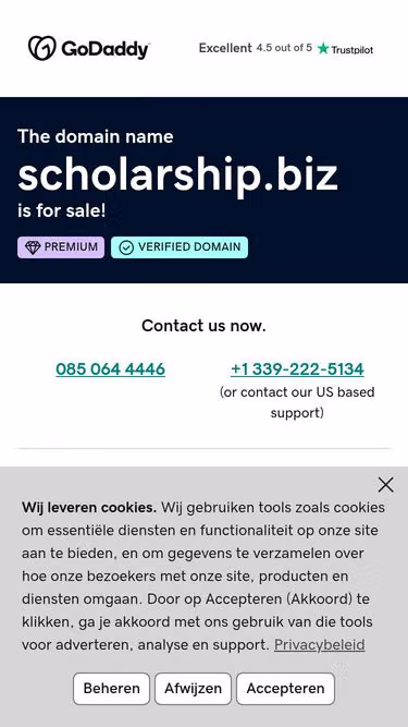 Screenshot of scholarship.biz