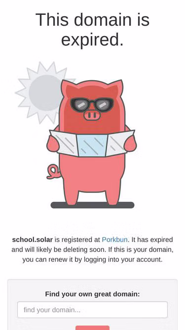 Screenshot of school.solar