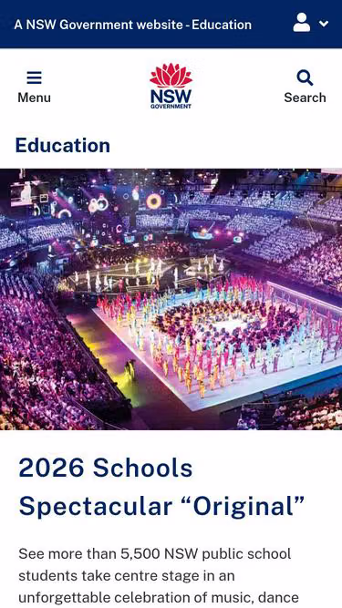 Screenshot of schools.nsw.edu.au