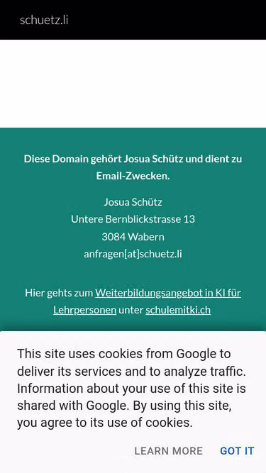 Screenshot of schuetz.li