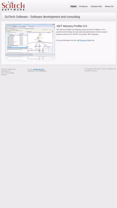 Screenshot of scitech.se