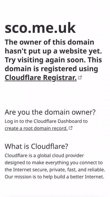 Screenshot of sco.me.uk