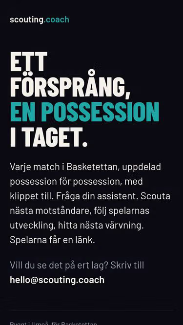 Screenshot of scouting.coach