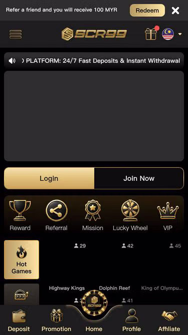 Screenshot of scr99.com.my
