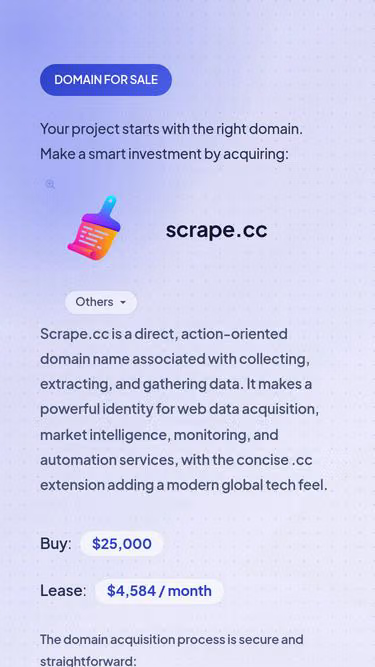 Screenshot of scrape.cc