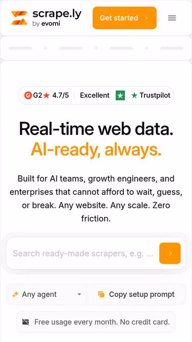 Screenshot of scrape.ly