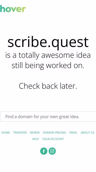 Screenshot of scribe.quest