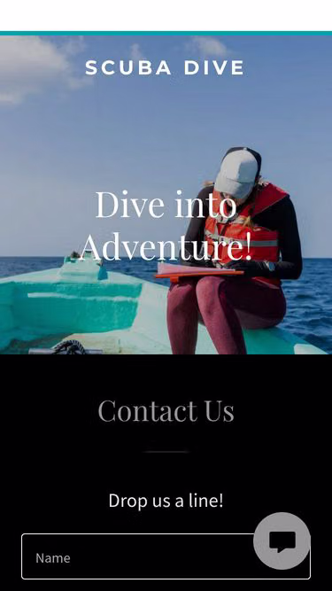 Screenshot of scubadive.agency