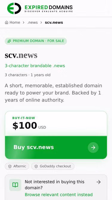 Screenshot of scv.news