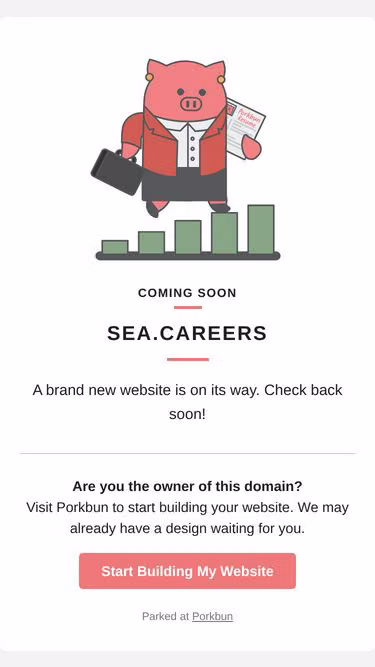 Screenshot of sea.careers